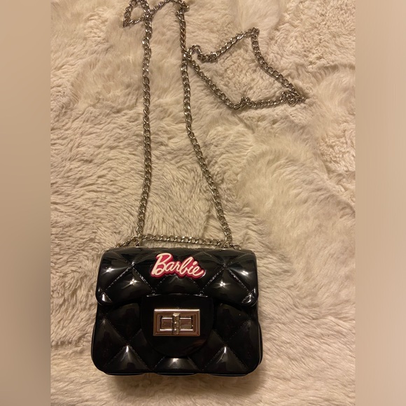 New Barbie black-pink mini jelly crossbody with chain Miniso life - Picture 3 of 6